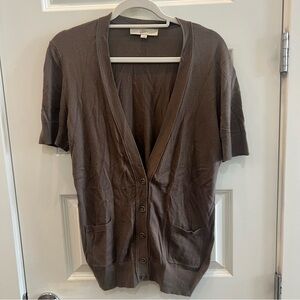 Loft V Neck Short Sleeve Cardigan